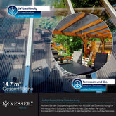 KESSER® 14 Dubbelwandige Polycarbonaat Platen - 150x70cm - Antraciet
